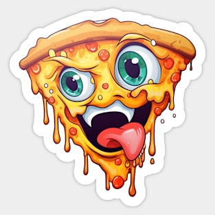 crazy slice of pizza Sticker